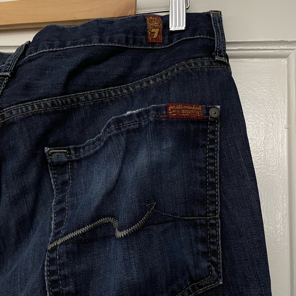 Pre-ripped 7 for all Mankind mens 32 x 30 super soft jeans